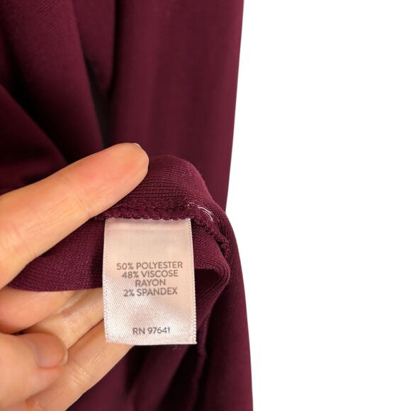 Pure J. Jill Drape Wrap Scarf Convertible Cardigan Long Sleeve Red Women's Large - Picture 4 of 5